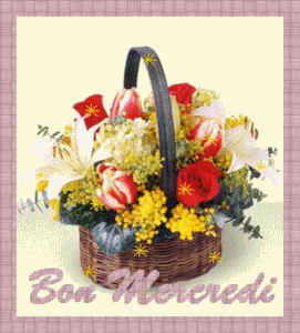 Gif animé Bon mercredi fleurs